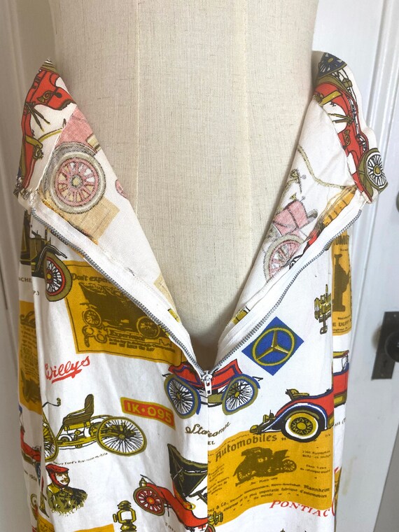 c. 1950s Automobile Novelty Print Swing Skirt - image 7