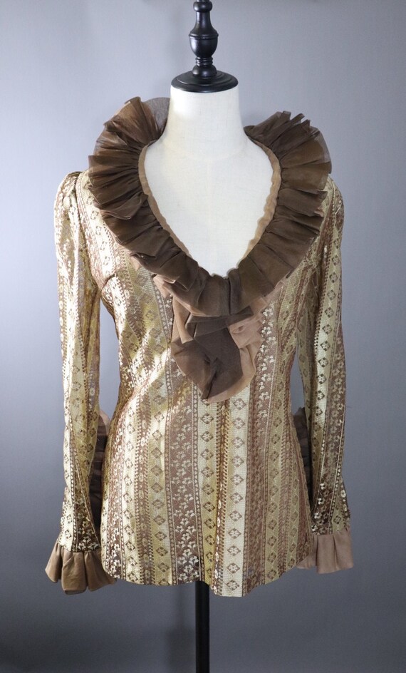 SALE | Parisien 1950s Couture Lace Blouse | vintag
