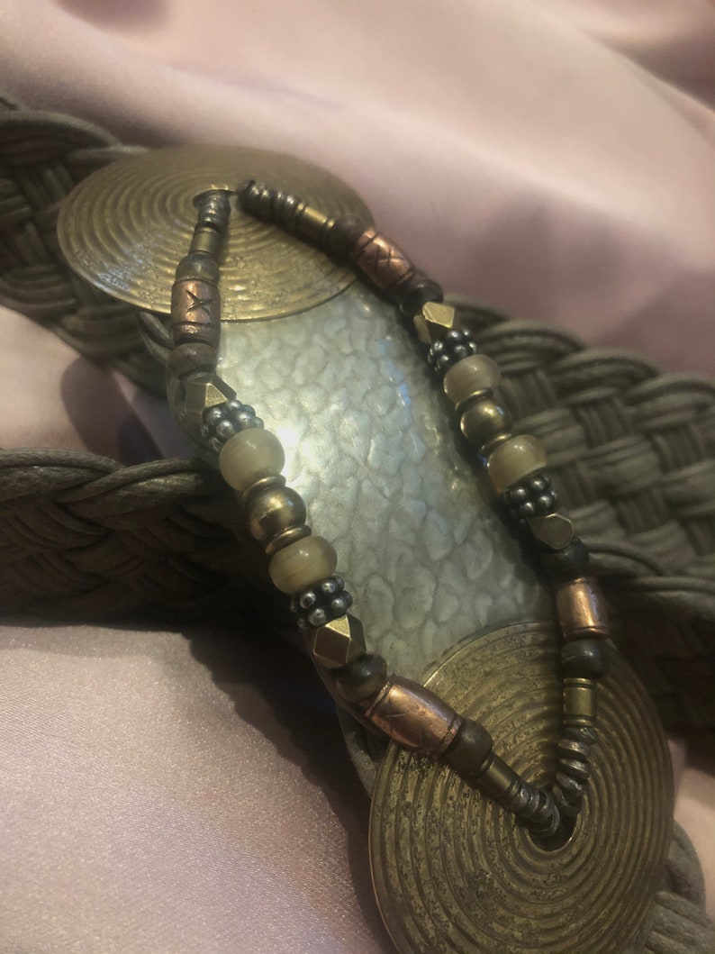 Handmade c vintage beaded belt 1980s Bohemian Belt