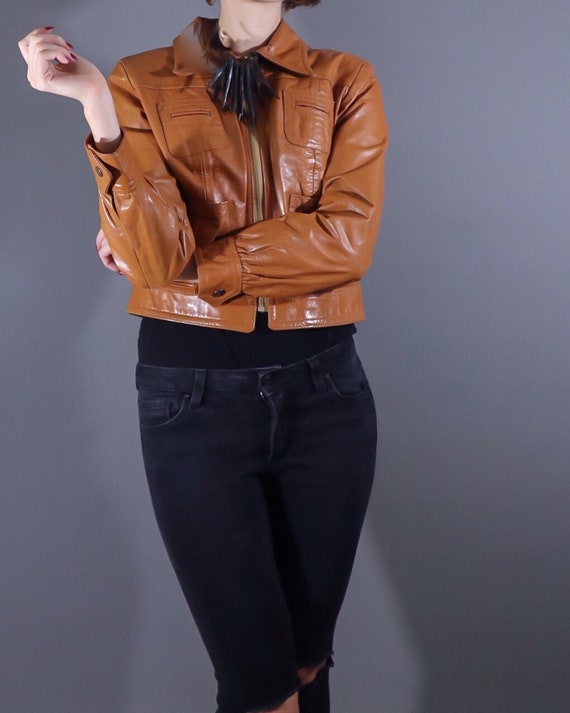 1970s Brown Leather Jacket | funky jacket hippie j