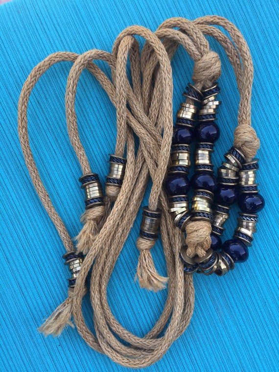 SALE | Large Beaded Vintage Harness Belt | burlap