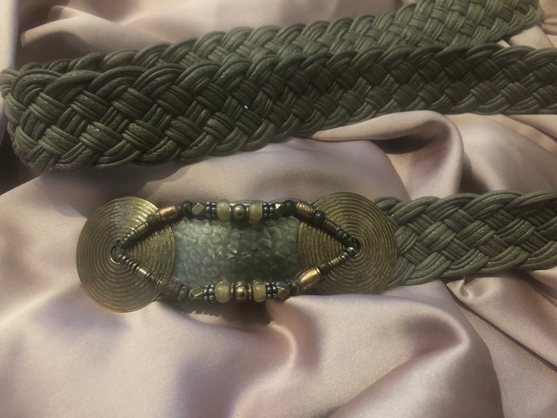 Handmade c vintage beaded belt 1980s Bohemian Belt