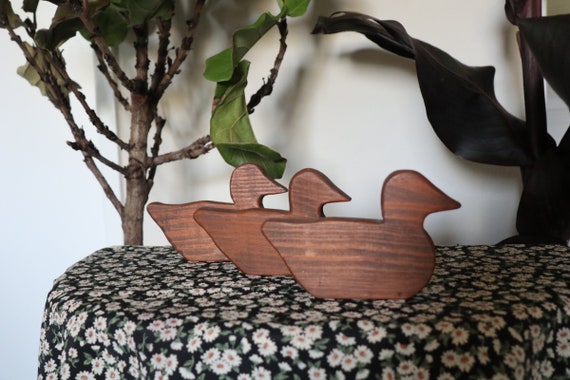 SALE Vintage Wooden Ducks Shabby Chic 