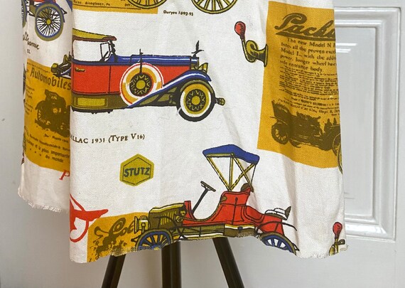 c. 1950s Automobile Novelty Print Swing Skirt - image 6