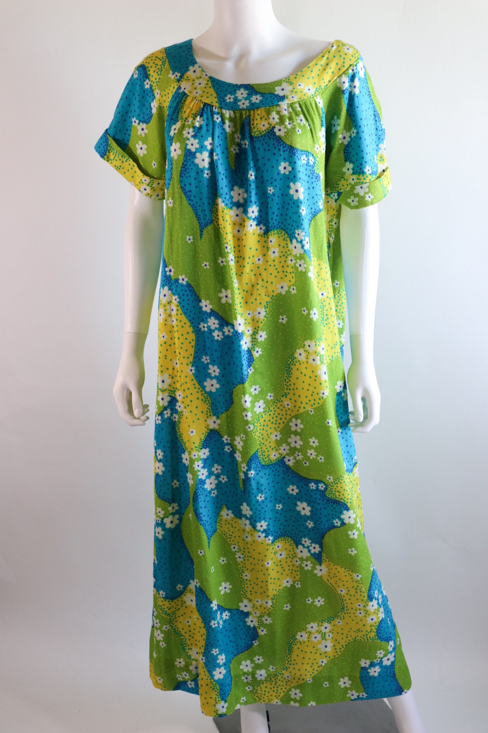 SALE 1960s Mumu 60s Psychedelic 