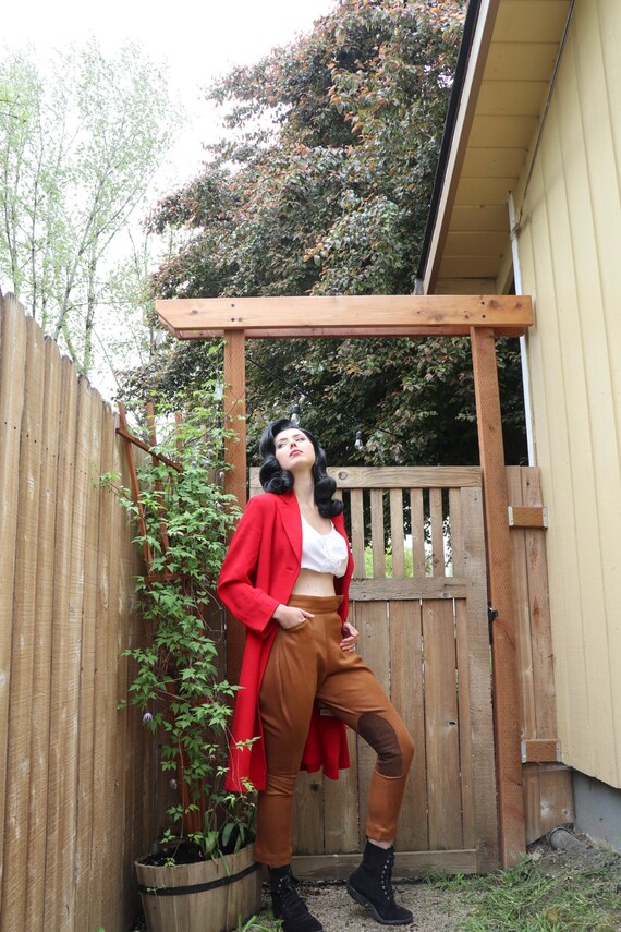 Rare c. 1950s Beatnik Leather Pants | 50s pants le