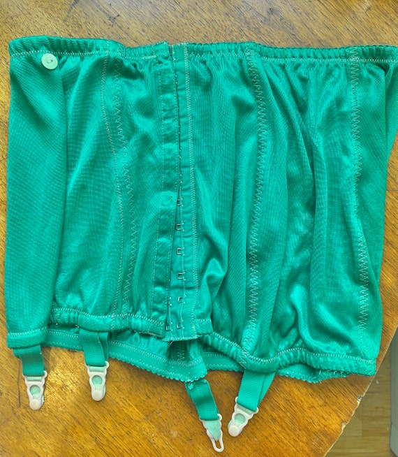 C. 1980s Emerald Garter Belt vintage retro lingerie… Gem