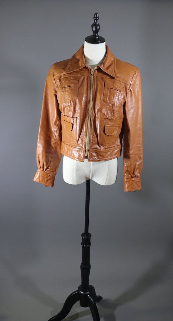 1970s Brown Leather Jacket | funky jacket hippie j