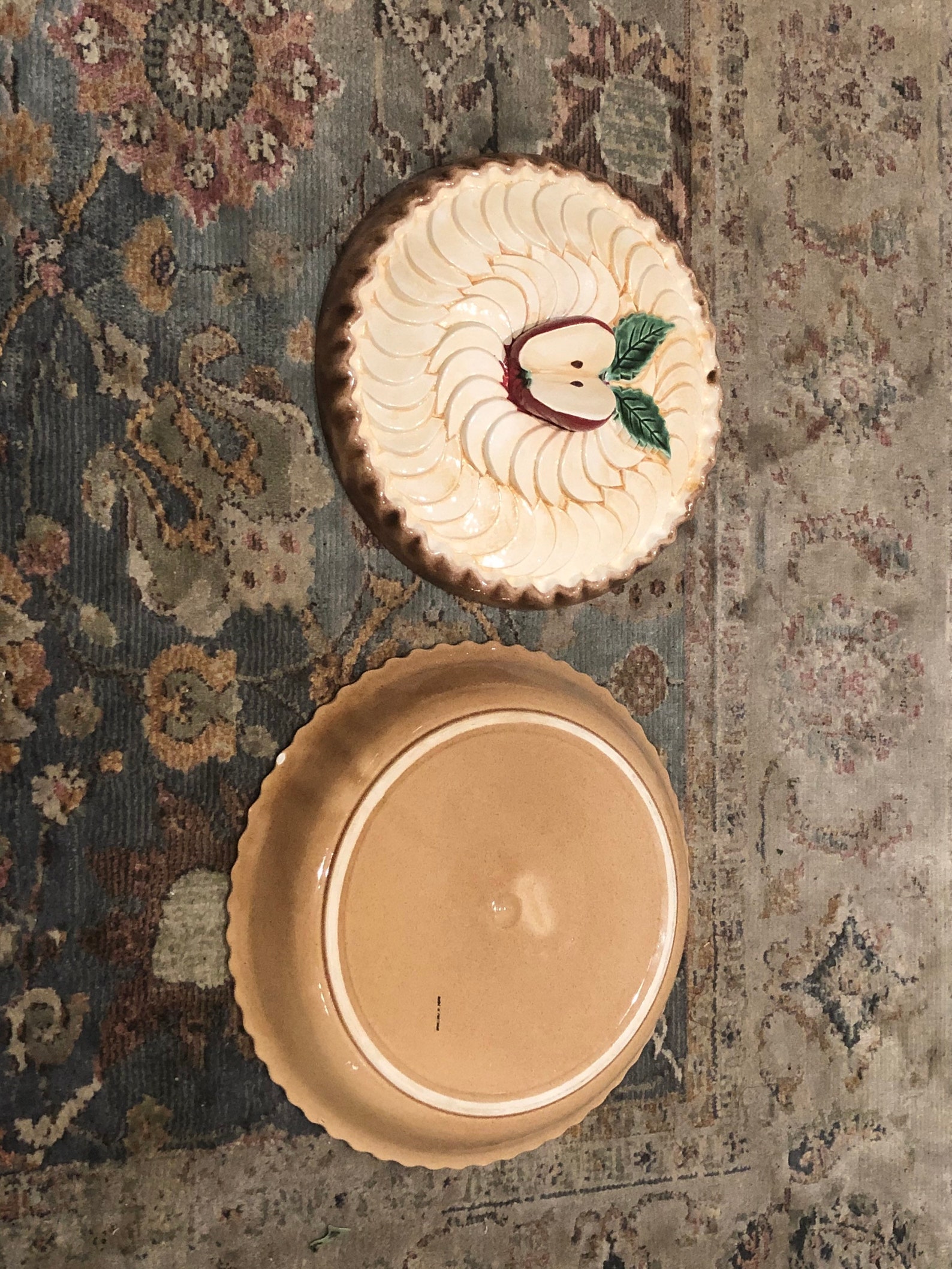 Sale ceramic pie plate with lid retro 1950s style vintage etsy