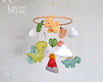 Babymobiel dinosaurus Wieg mobiel dinosaurus Kinderkamer mobiel dino Babymobiel jongen Neutrale babymobiel Babywieg mobiel Dino