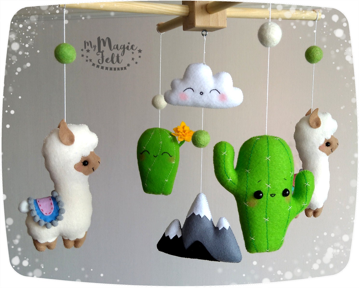 Baby mobile llama nursery Tribal mobile for girl Indian Etsy