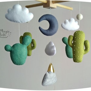 Baby mobile cactus, Baby mobile cacti, Baby mobile desert, Cactus nursery mobile, Crib mobile desert, Baby crib mobile boy