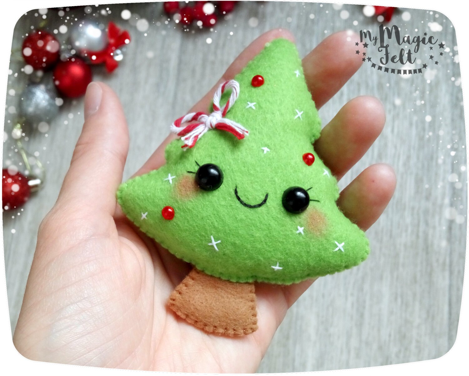 Christmas Ornaments felt Christmas tree ornament decor New Etsy