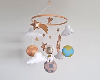 Baby mobile space Baby crib mobile galaxy Nursery mobile astronaut Baby mobile planets Baby mobile universe