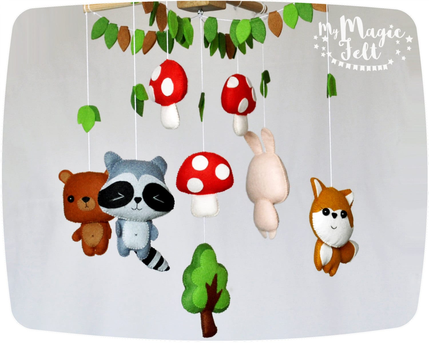 Baby mobile woodland Crib mobile animals Tribal baby mobile Etsy