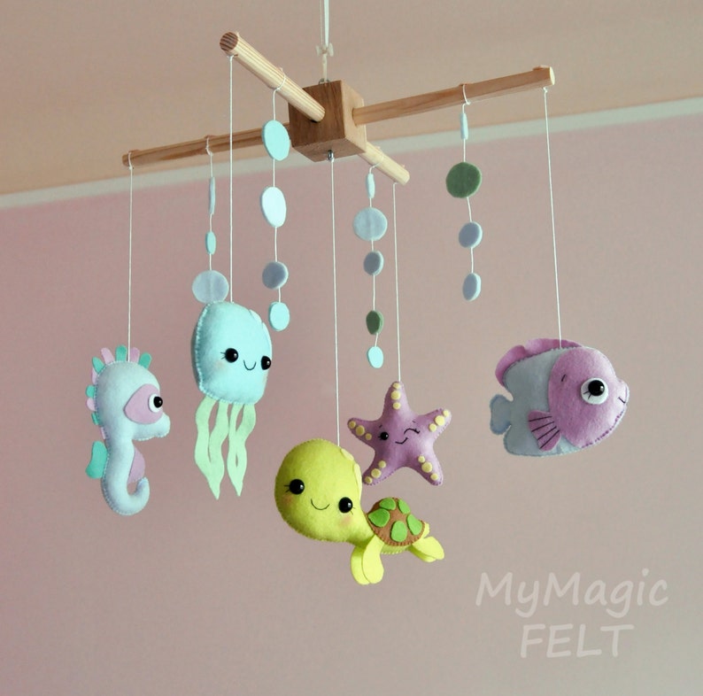 Baby mobile ocean Crib mobile Under sea Baby mobiles sea horse Etsy
