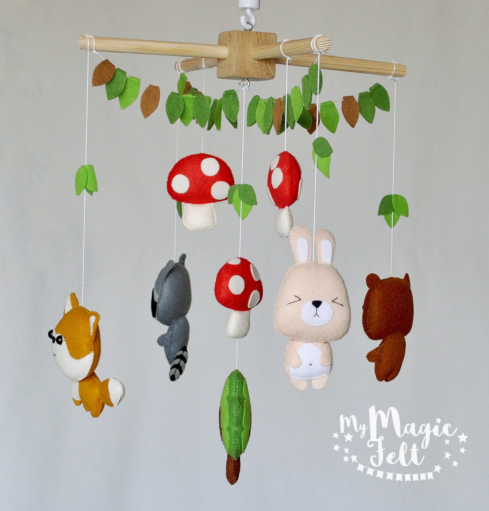 Baby mobile woodland Crib mobile animals Tribal baby mobile Etsy