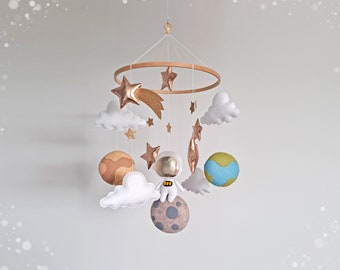 Baby mobile space Baby crib mobile galaxy Nursery mobile astronaut Baby mobile planets Baby mobile universe