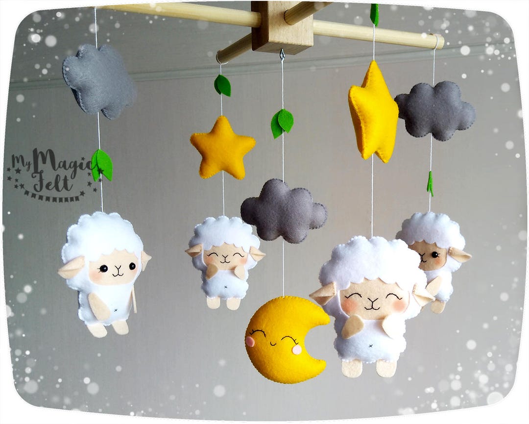 Baby Mobile Sheeps Nursery Mobile Lambs Crib Mobile Baby Crib Etsy
