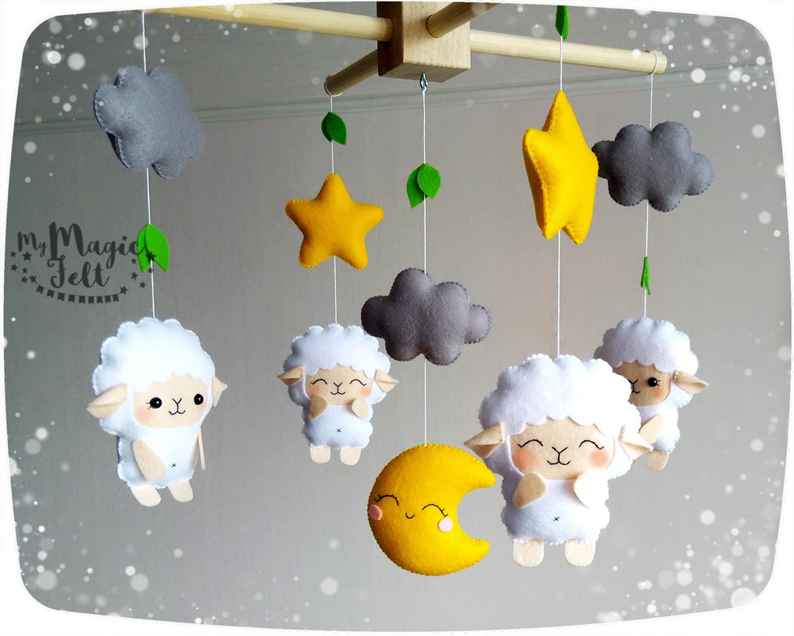 Baby mobile sheep Nursery mobile Sheeps baby mobile Crib Etsy
