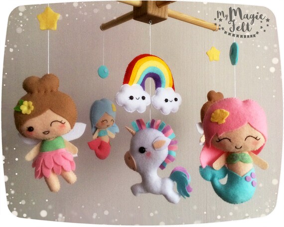 Fairy Baby Mobile Rainbow Baby Mobile Mermaids Baby Mobile Etsy