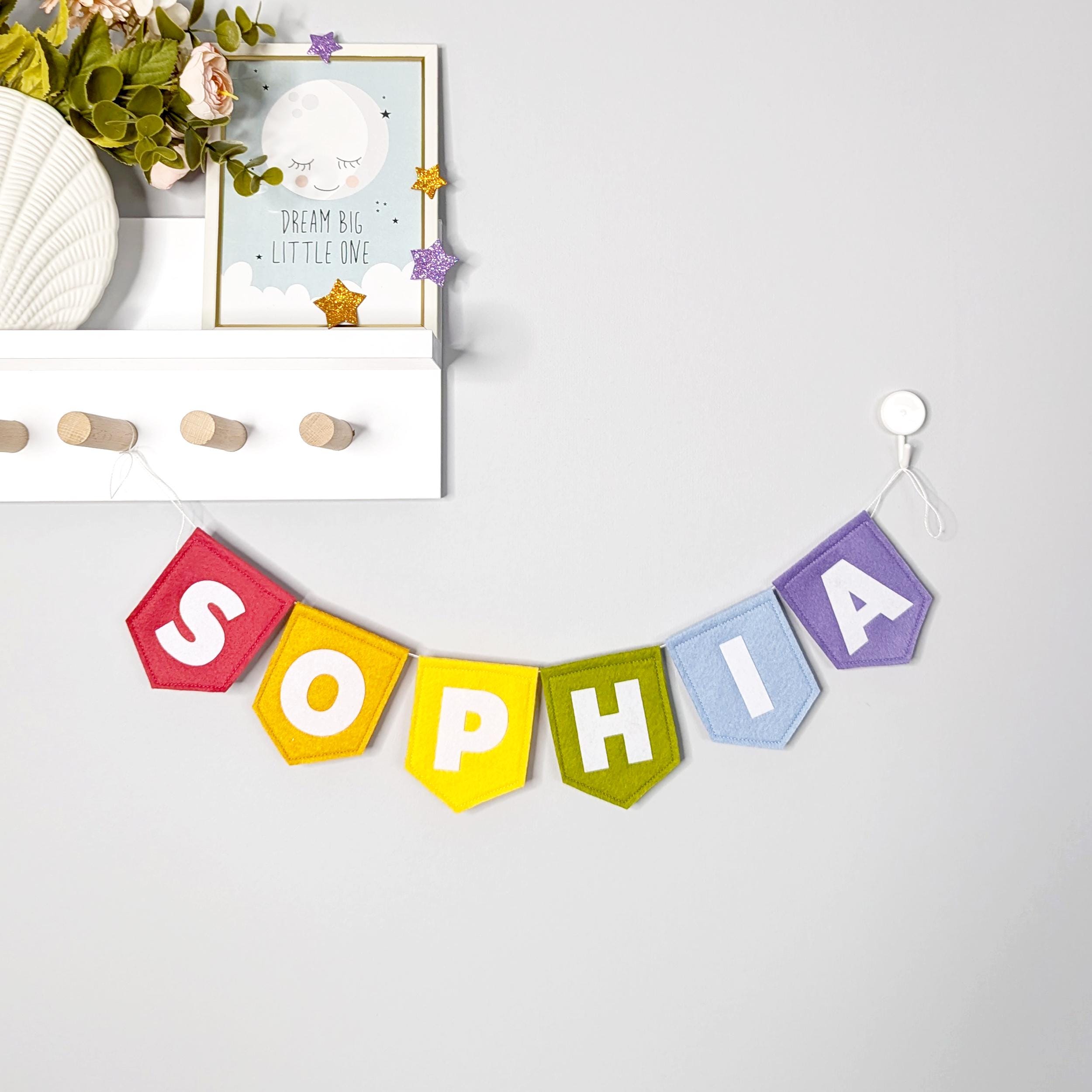 LPZMPZ Bandierine per Cameretta dei Bambini 2 Pezzi, Letto Montessori 2.6m Colorate, Banner in Tessuto per Decorare Lettini Culle Pareti e Stanze