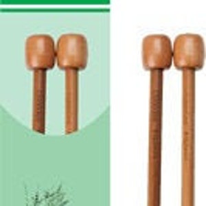 ChiaoGoo Agulhas de tricô retas de bambu de 13 pol. (33 cm) | Pontos Únicos | Bambu Moso | Pátina