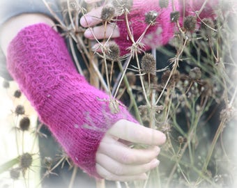 Mock Cable Fingerless Mitten/Glove Knitting Kit