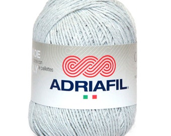 Hilo para tejer a mano y crochet con micro lentejuelas Galassia, 50 g