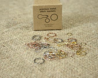Marcadores de punto de metal / Marcadores de anillos y bulbos / Tejido y crochet / Bote de 60