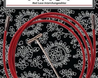 ChiaoGoo TWIST Red Lace Cables | Cables for Interchangeable Knitting Tips | Small - Mini - Large Connectors