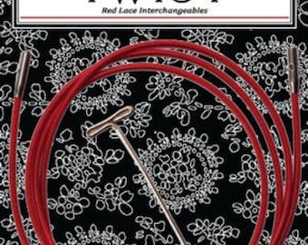 ChiaoGoo TWIST Red Lace Cables | Cables for Interchangeable Knitting Tips | Small - Mini - Large Connectors