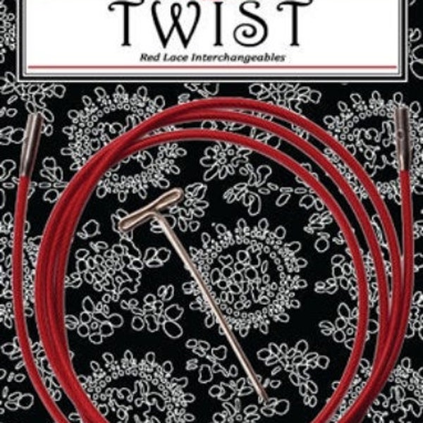 ChiaoGoo TWIST Red Lace Cables | Cables for Interchangeable Knitting Tips | Small - Mini - Large Connectors