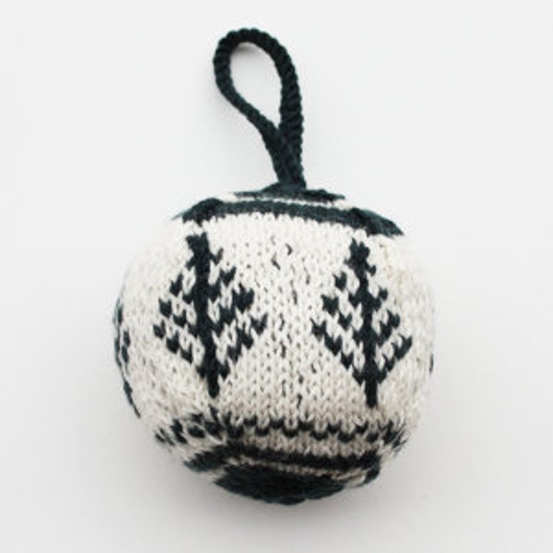 Fair Isle Christmas Tree Decorations Knitting Kit image 2