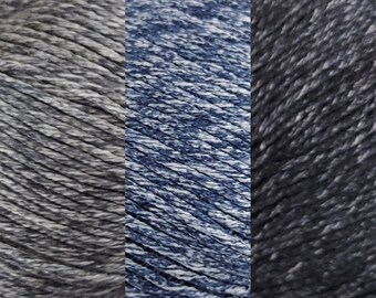 Denim DK Hand Knit and Crochet yarn 100g ball | denim effect | 100% cotton | machine washable