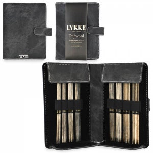 Lykke 6in (15cm) Long Double Pointed Needle Gift Set - Driftwood - Small (2mm - 3.75mm)