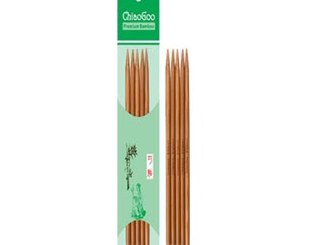 ChiaoGoo 6in long Bamboo Double Point Needles (DPNs) | sock knitting | icord | knit in the round