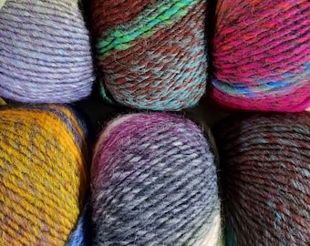 Mistero - variegated chunky hand knitting and crochet yarn 50g ball