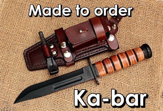 Ka Bar Leather Sheath Made To Order Etsy