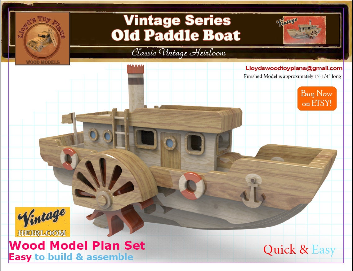 Old Paddle Boat Etsy