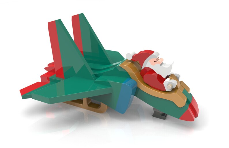 Santa Claus Jet Sleigh Etsy