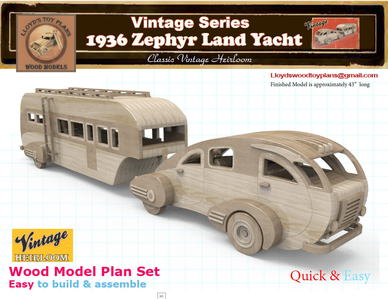 Zephyr Land Yacht 1936 Etsy