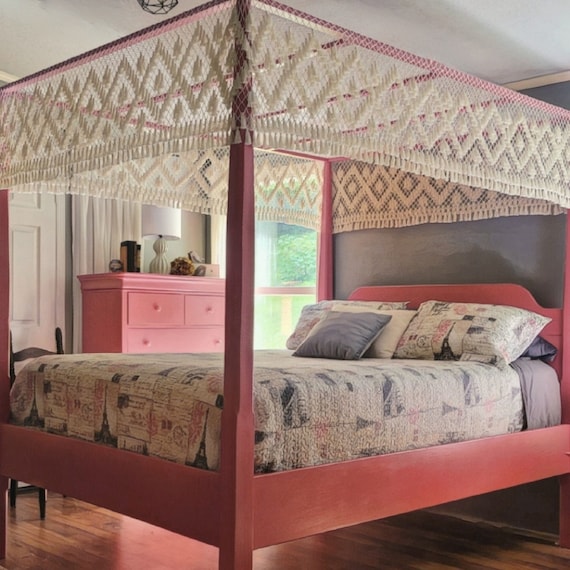 Canopy Bed Cover All Handmade Canopy Top King Size Etsy