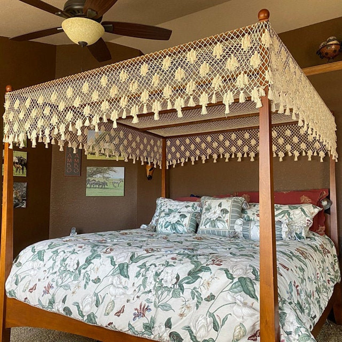 Crochet Style Canopy Handmade Canopy for Canopy Bed Etsy