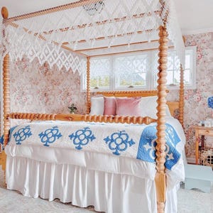 Canopy Bedding USA Made Hand Knotted Canopy (Select Size) Flat Style