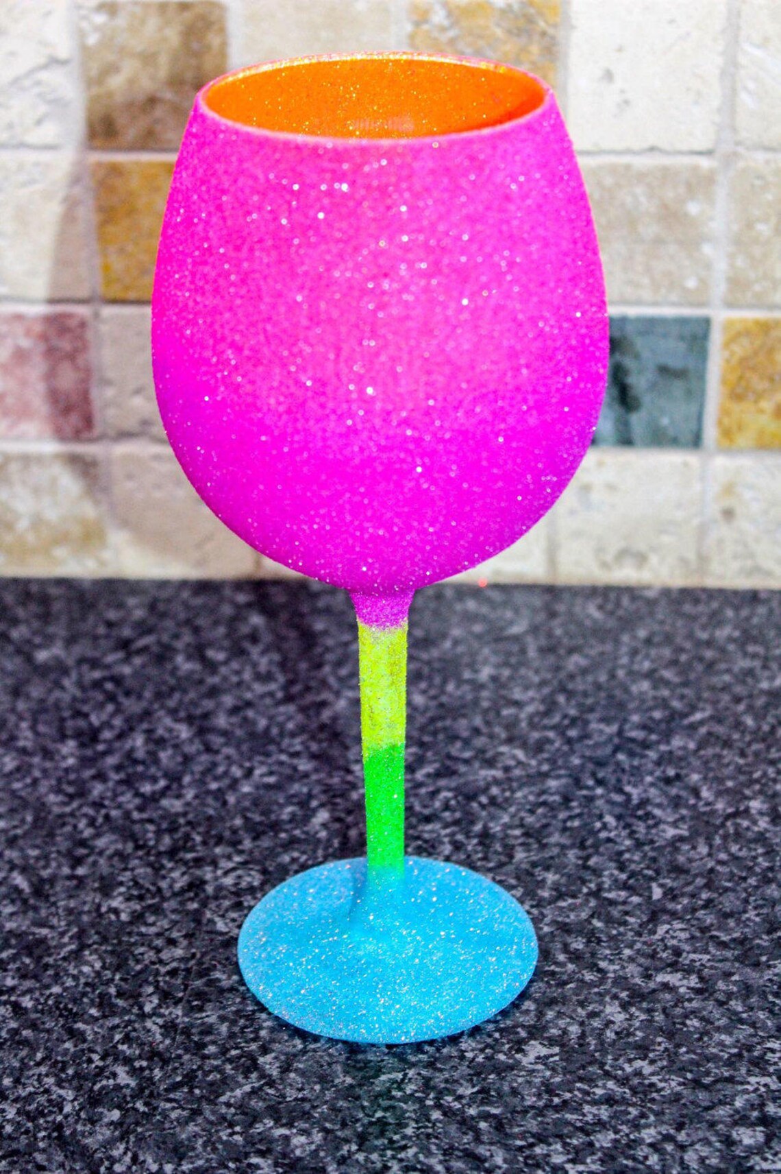 Decorated Wine Glasses Etsy