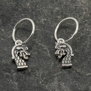Viking Dragon Hoop Earrings