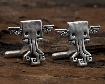 Cthulhu Cufflinks. Horror and alternative Men's Jewelry