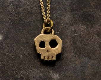 Gold Little Skull necklace