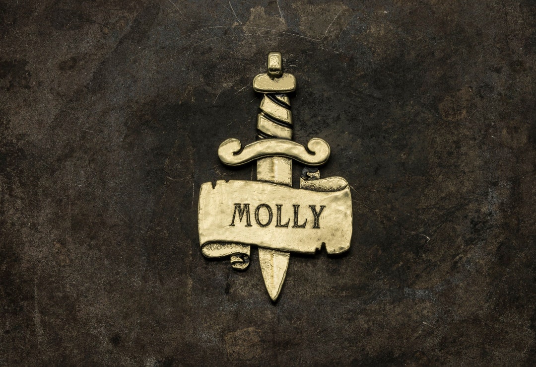 Old School Tattoo Dagger PET Engraved ID Tag . You Can Personalize This ...
